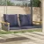 Szürke polyrattan hintapad párnákkal 109 x 62 x 40 cm