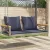 Szürke polyrattan hintapad párnákkal 109 x 62 x 40 cm
