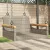 Szürke polyrattan hintapad 63 x 62 x 40 cm