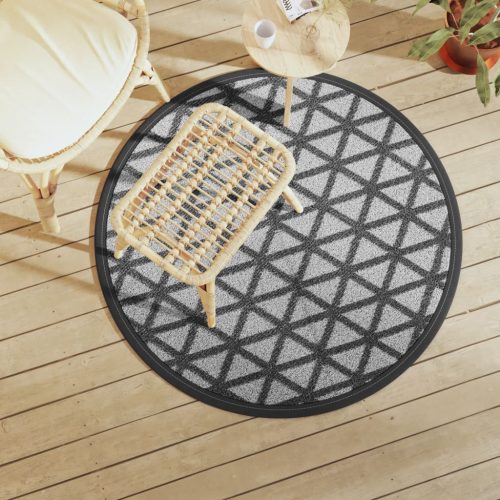 kültéri szőnyeg ARAKIL fekete Ø120 cm PP