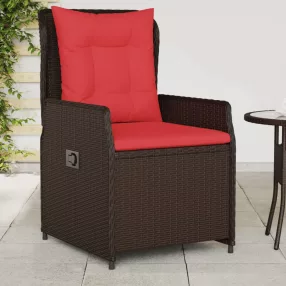 2 db barna polyrattan dönthető kerti szék