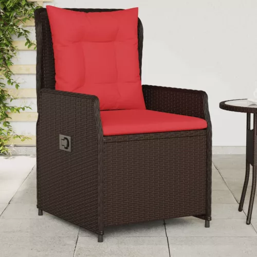2 db barna polyrattan dönthető kerti szék
