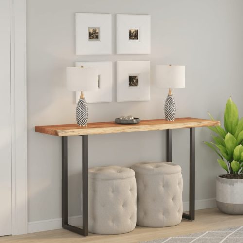 tömör akácfa téglalap alakú asztallap 120 x 40 x 2,5 cm