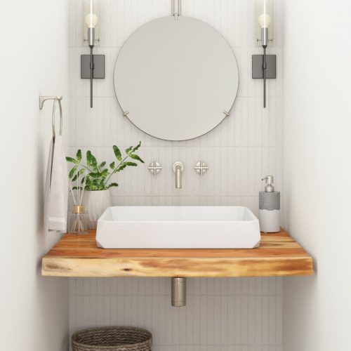 tömör akácfa téglalap alakú fürdőszobai pult 70 x 60 x 2,5 cm