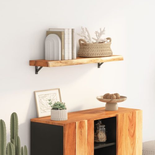 tömör akácfa téglalap alakú fali polc 70 x 30 x 3,8 cm