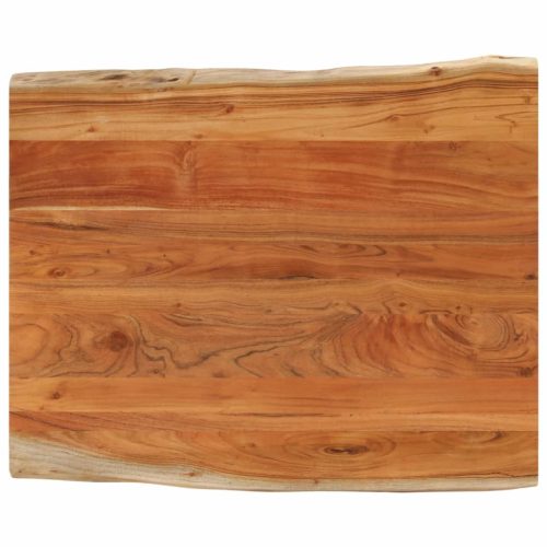 tömör akácfa téglalap alakú asztallap 90x80x3,8 cm