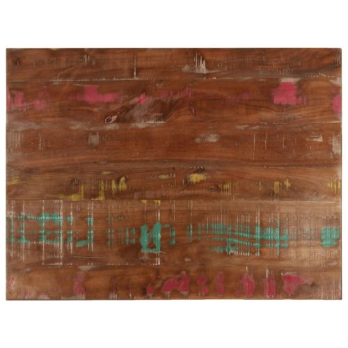 tömör újrahasznosított fa téglalap alakú asztallap 90x70x1,5 cm