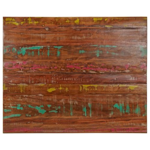 tömör újrahasznosított fa téglalap alakú asztallap 90x80x2,5 cm