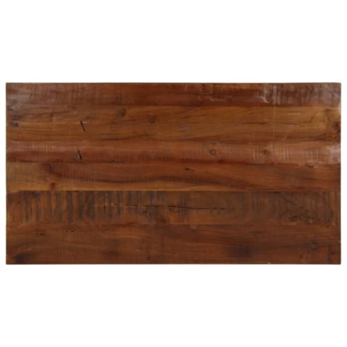 tömör újrahasznosított fa téglalap alakú asztallap 110x70x2,5cm