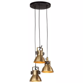   vidaXL antik sárgaréz függőlámpa 25 W 30 x 30 x 100 cm E27
