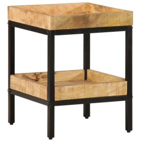 Végasztal 35x35x45 cm Tömör Fa Rusztikus Mangó