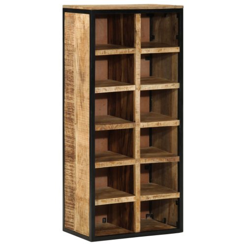 Cipőtartó 50x30x110 cm Tömör durva fa mangóból