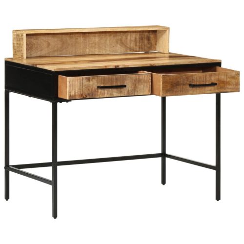 Konzol asztal 100x55x75 cm Tömör durva fa mangó