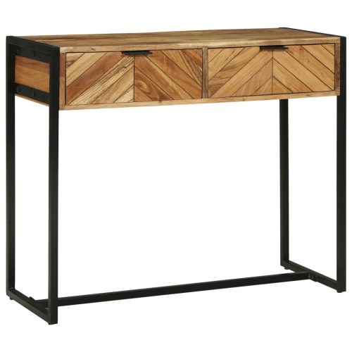 Konzol Asztal 90x35x75 cm Szilárd Fa Akác