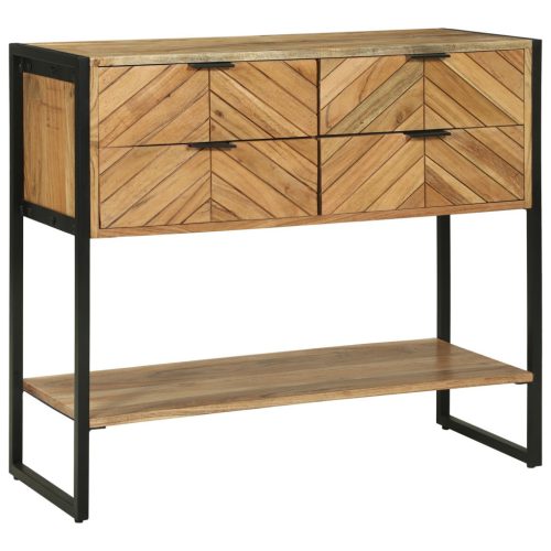 konzol asztal 90x35x80 cm masszív fa akác