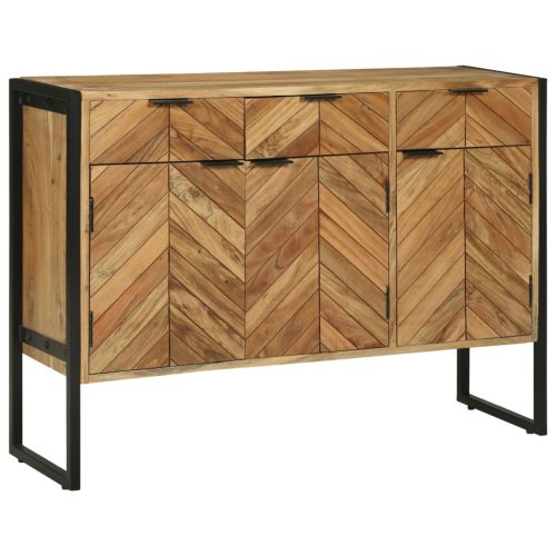Oldalszekrény 100x30x75 cm Tömör Fa Akác