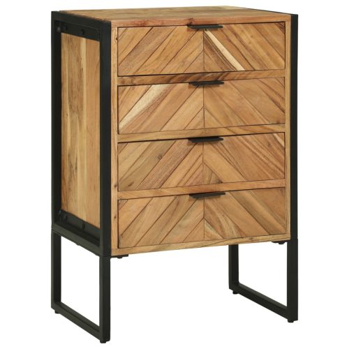 Highboard 50x35x75 cm Tömör fa Akác
