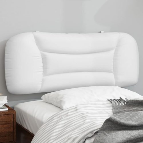 fehér műbőr fejtámla párna 100 cm