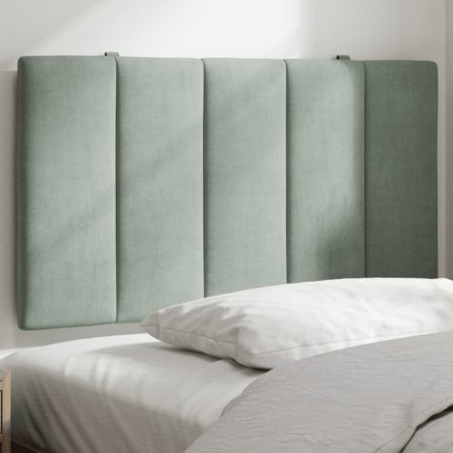 világosszürke bársony fejtámla párna 80 cm
