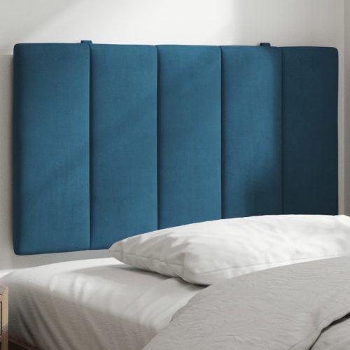 kék bársony fejtámla párna 80 cm