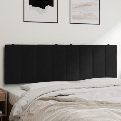 fekete bársony fejtámla párna 160 cm