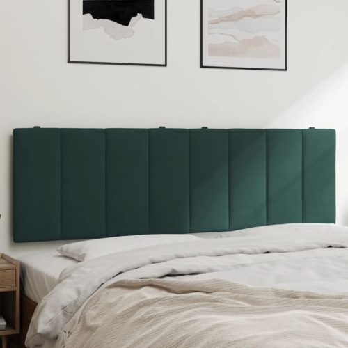 sötétzöld bársony fejtámla párna 160 cm