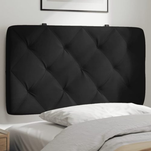 fekete bársony fejtámla párna 90 cm