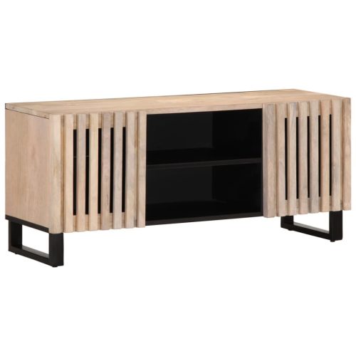 fehér tömör mangófa TV-szekrény 105 x 34 x 46 cm