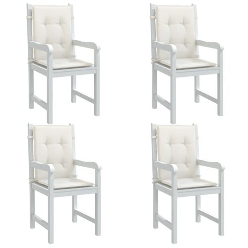 4 db melange krémszínű szövet háttámlás székpárna 100x50x4 cm