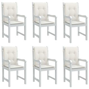   6 db melange krémszínű szövet háttámlás székpárna 100x50x4 cm