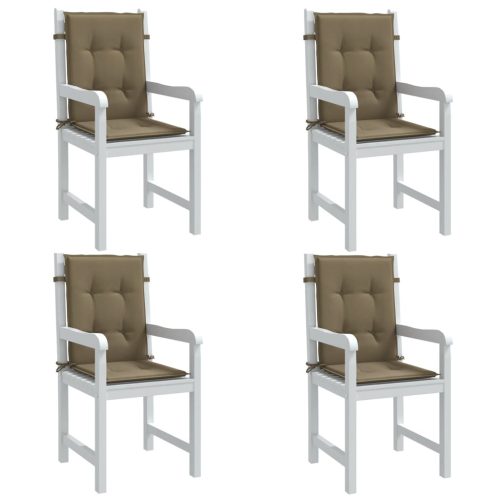 4 db melange tópszínű szövet háttámlás székpárna 100x50x4 cm