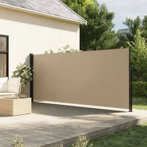 bézs behúzható oldalsó napellenző 160 x 500 cm