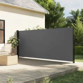   vidaXL antracitszürke behúzható oldalsó napellenző 180 x 500 cm