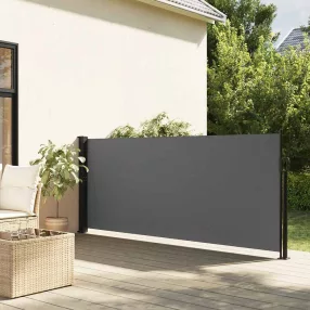   antracitszürke behúzható oldalsó napellenző 120 x 600 cm