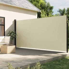   vidaXL krémszínű behúzható oldalsó napellenző 220 x 600 cm