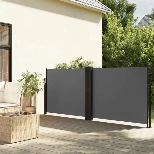 antracitszürke behúzható oldalsó napellenző 100 x 600 cm