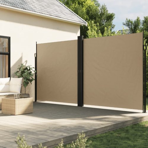 bézs behúzható oldalsó napellenző 200 x 600 cm