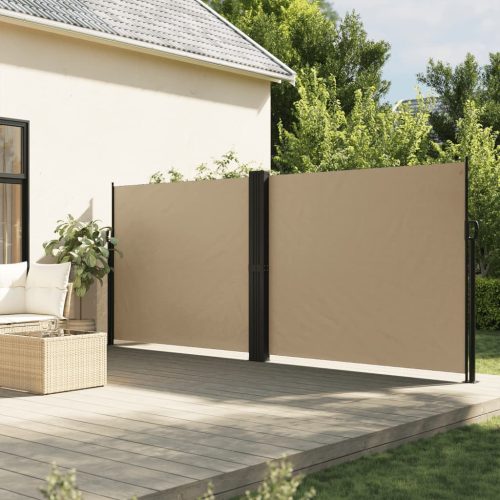 bézs behúzható oldalsó napellenző 160x1000 cm