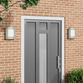 vidaXL Kültéri Fali Lámpa 2 pcs Ezüst 23.5 x 9 x 26 cm