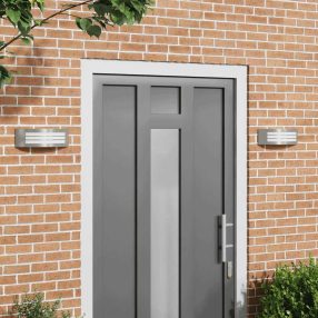 Kültéri Fali Lámpák 2 pcs Ezüst 32 x 10 x 10 cm