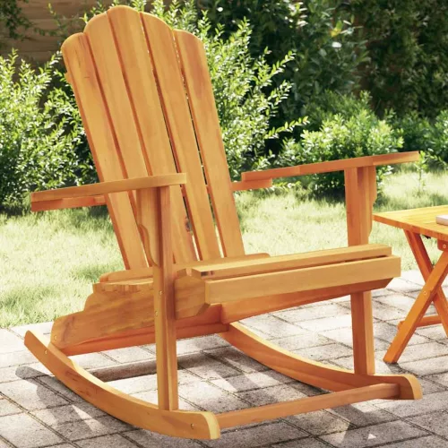 Tömör tíkfa kerti Adirondack hintaszék