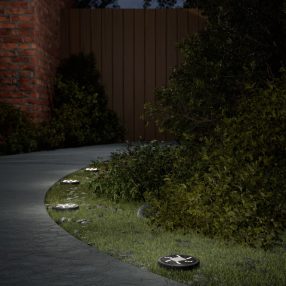   12 db meleg fehér napelemes kültéri talajlámpa tüskével