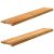 ablakpárkányok 2 db világosbarna 120x20x2 cm tömör fa tölgyfa
