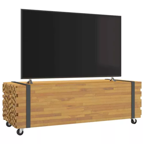 dohányzóasztal 110x45x35 cm tömör fa teakfa