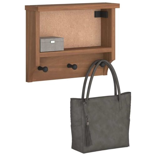 SANDNES tömör fenyőfa falra szerelt kabátállvány 45x12x35 cm