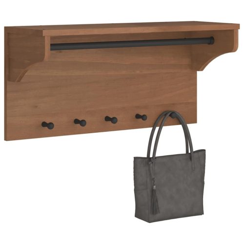 SANDNES tömör fenyőfa falra szerelt kabátállvány 87x30x42 cm