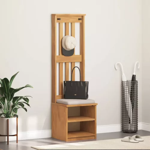SANDNES tömör fenyőfa előszobafa 45x40x159,5 cm