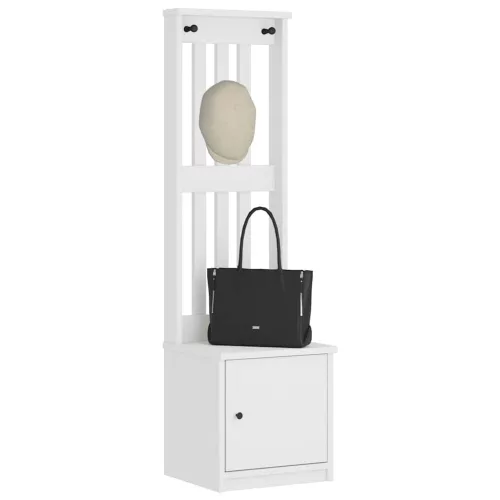 vidaXL SANDNES fehér tömör fenyőfa előszobafa 45x40x159,5 cm