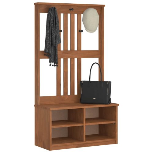 SANDENS tömör fenyőfa előszobafa 87x40x159,5 cm