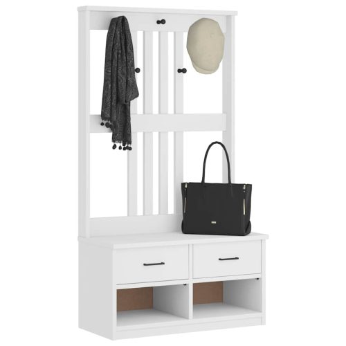 SANDNES tömör fenyőfa előszobafa 87x40x159,5 cm